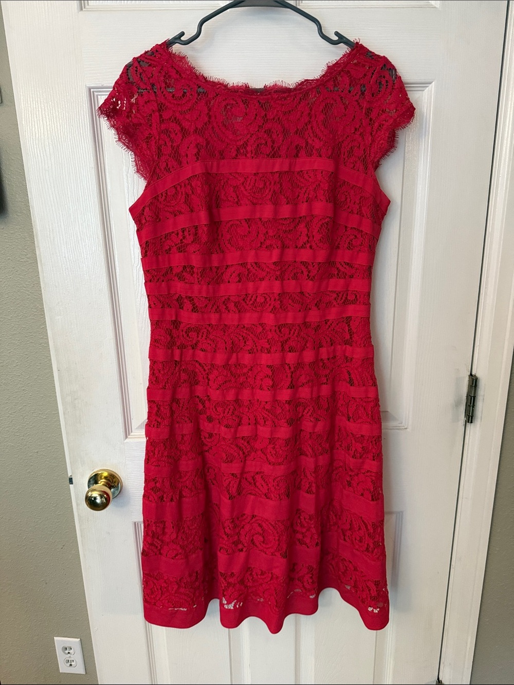Beautiful muted red dress with lace